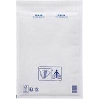 RAJA Padded Envelopes White Plain 240 (W) x 330 (H) mm Peel and Seal 75 gsm Recycled 50% Pack of 100