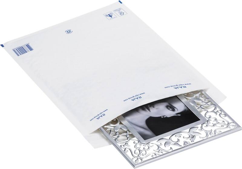 RAJA Padded Envelopes White Plain 270 (W) x 360 (H) mm Peel and Seal 75 gsm Recycled 50% Pack of 100