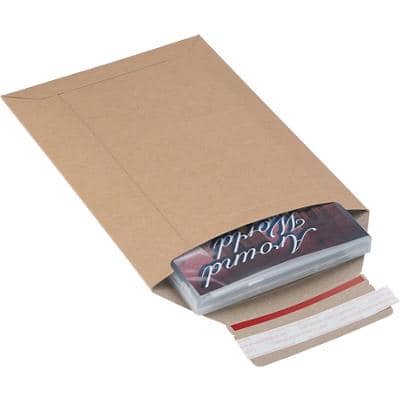 RAJA Board Back Envelopes Board 245 (W) x 170 (H) mm Brown Pack of 100