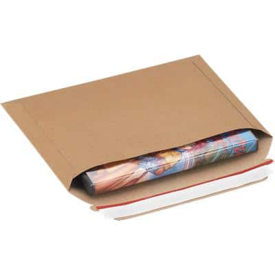 RAJA Board Back Envelopes Cardboard 235 (W) x 180 (H) mm Brown Pack of 100