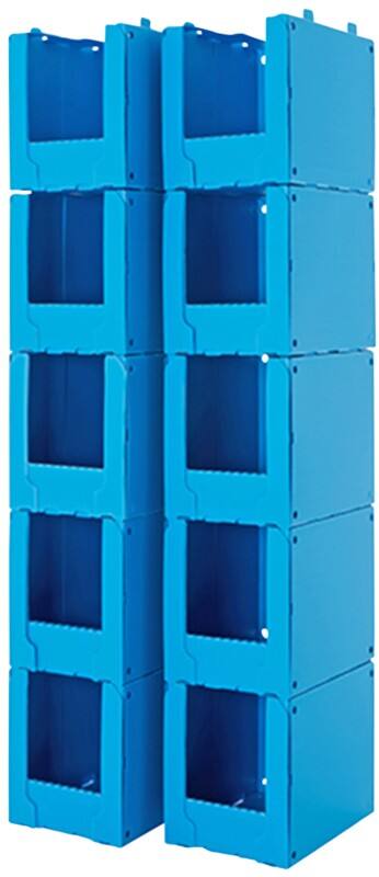 BiGDUG Stacking Pick Bins Blue Pack of 10