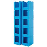 BiGDUG Stacking Pick Bins Blue Pack of 10