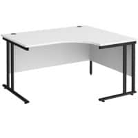 Dams International Right Hand Ergonomic Desk MC14ERKWH 1,400 x 1,200 x 725 x 800 - 990 mm