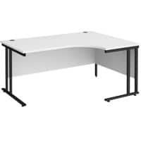 Dams International Right Hand Ergonomic Desk MC16ERKWH 1,600 x 1,200 x 725 x 800 - 990 mm