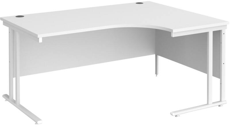Dams International Right Hand Ergonomic Desk MC16ERWHWH 1,600 x 1,200 x 725 x 800 - 990 mm