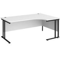 Dams International Right Hand Ergonomic Desk MC18ERKWH 1,800 x 1,200 x 725 x 800 - 990 mm