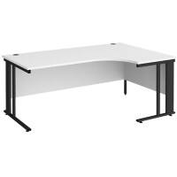 Dams International Right Hand Ergonomic Desk MCM18ERKWH 1,800 x 1,200 x 725 mm