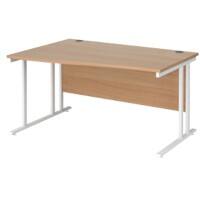 Dams International Wave Desk MC14WLWHB 1,400 x 725 x 800 - 990 mm