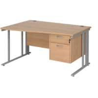 Dams International Wave Desk MCM14WLP2SB 1,400 x 725 x 800 - 990 mm