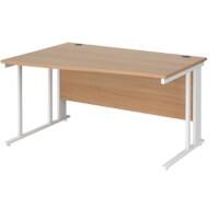 Dams International Wave Desk MCM14WLWHB 1,400 x 725 x 800 - 990 mm