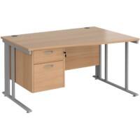 Dams International Wave Desk MCM14WRP2SB 1,400 x 725 x 800 - 990 mm