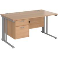 Dams International Desk MCM14P2SB 1,400 x 800 x 725 x 800 - 990 mm