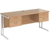 Dams International Desk MC616P22WHB 1,600 x 600 x 725 x 800 - 990 mm