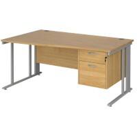 Dams International Wave Desk MCM16WLP2SO 1,600 x 725 x 800 - 990 mm