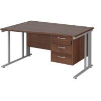 Dams International Wave Desk MCM14WLP3SW 1,400 x 725 x 800 - 990 mm