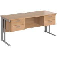 Dams International Desk MCM616P22SB 1,600 x 600 x 725 x 800 - 990 mm