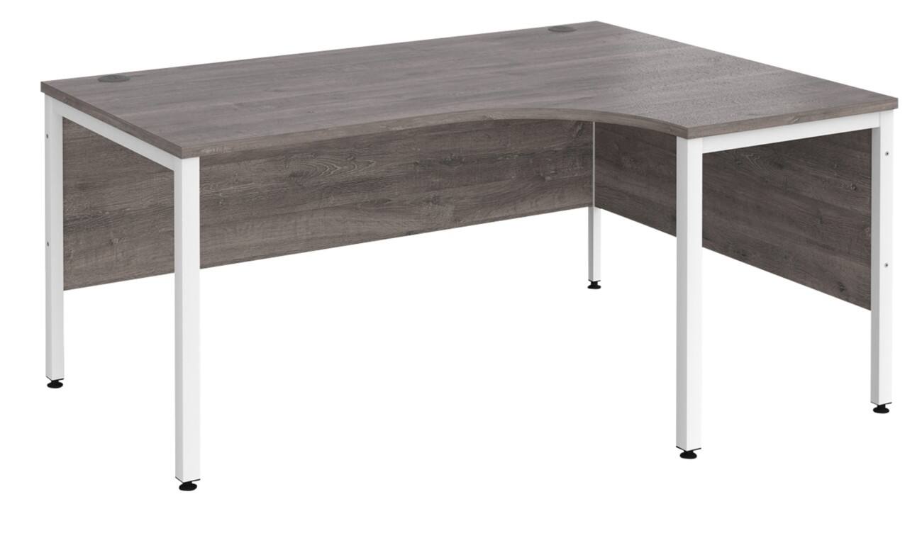 Dams International Right Hand Ergonomic Desk MB16ERWHGO 1,600 x 1,200 x ...