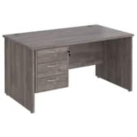 Dams International Maestro 25 Desk Oak Wood Grey 3 Drawers 1,400 x 800 x 725 mm