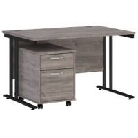 Dams International Straight Desk with 2 Drawer Pedestal SBK212GO 1,200 x 800 x 725 mm