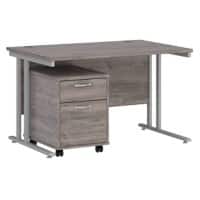 Dams International Straight Desk with 2 Drawer Pedestal SBS212GO 1,200 x 800 x 725 mm