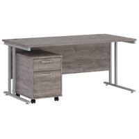 Dams International Straight Desk with 2 Drawer Pedestal SBS216GO 1,600 x 800 x 725 mm