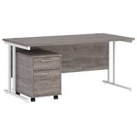 Dams International Straight Desk with 2 Drawer Pedestal SBWH216GO 1,600 x 800 x 725 mm