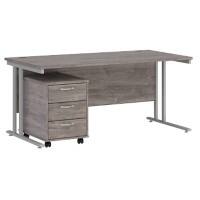 Dams International Straight Desk with 3 Drawer Pedestal SBS316GO 1,600 x 800 x 725 mm