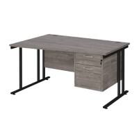 Dams International Wave Desk MC14WLP2KGO 1,400 x 725 x 800 - 990 mm