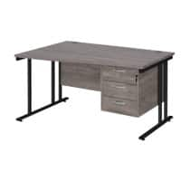 Dams International Wave Desk MC14WLP3KGO 1,400 x 725 x 800 - 990 mm