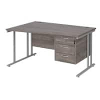 Dams International Wave Desk MC14WLP3SGO 1,400 x 725 x 800 - 990 mm