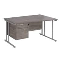 Dams International Wave Desk MC14WRP2SGO 1,400 x 725 x 800 - 990 mm