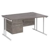 Dams International Wave Desk MC14WRP2WHGO 1,400 x 725 x 800 - 990 mm