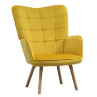 HOMCOM Accent Chair Fabric Yellow 120 kg 68 x 71 x 101 mm