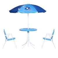 OutSunny Kids Table And Chairs Set Blue 312-066BU 49.5 (W) x 49.5 (D) x 50 (H) mm