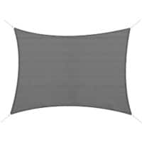 OutSunny Shade Sail 400 (W) x 500 (D) x 250 (H) mm HDPE Charcoal Grey