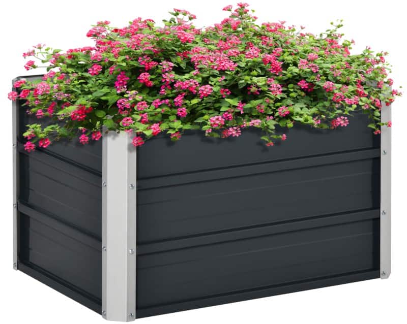 OutSunny Garden Bed 845-638CG 845-638CG Charcoal Grey 4.7 (W) x 6.6 (D) x 4 (H) cm