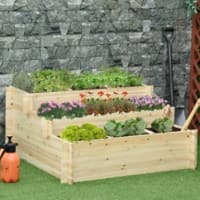 OutSunny Garden Bed 845-581 845-581 Natural Wood 10 (W) x 11.7 (D) x 5.4 (H) cm