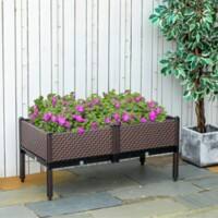 OutSunny Garden Bed Set 845-555 845-555 Brown 5 (W) x 5 (D) x 4.65 (H) cm