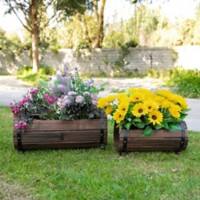 OutSunny Raised Garden Bed 845-448 845-448 Brown 2.7 (W) x 5.4 (D) x 2.7 (H) cm