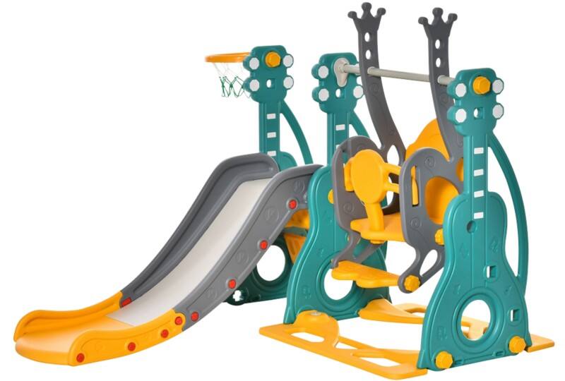 HOMCOM Kids' Swing Slide Set 331-015 331-015 HDPE, PP Mix