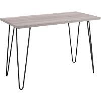 DOREL HOME Desks 9851296PCOMUK Grey Oak 1,016 (W) x 495.04599999999994 (D) x 680 (H) x 680 - 680 (H) mm
