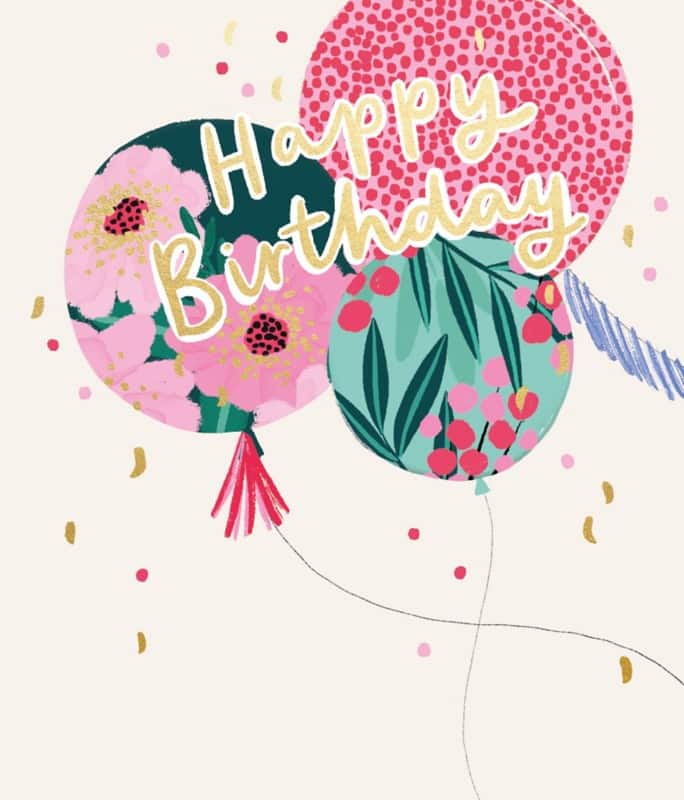 paperlink Birthday card Model 300 gsm Multicolour 13.6 (W) x 2 (D) x 15.9 (H) cm Pack of 6