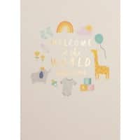 paperlink New General Baby card  Model 300 gsm Cream 12.7 (W) x 2 (D) x 17.8 (H) cm Pack of 6