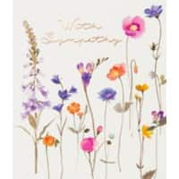 paperlink Sympathy card Model 300 gsm Multicolour 13.6 (W) x 2 (D) x 15.9 (H) cm Pack of 6