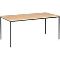 Nautilus Designs Table Rectangular Beech Black 1,600 x 800 x 725 mm