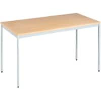 Nautilus Designs Table Rectangular Beech Silver 1,400 x 800 x 725 mm