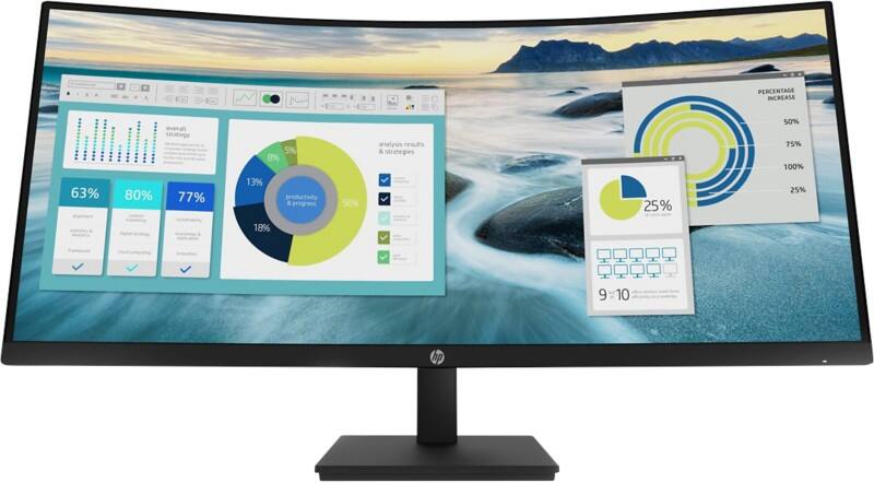 HP P34hc G4 Monitor 86.4 cm (34") 3440 x 1440 pixels Quad HD LED Black