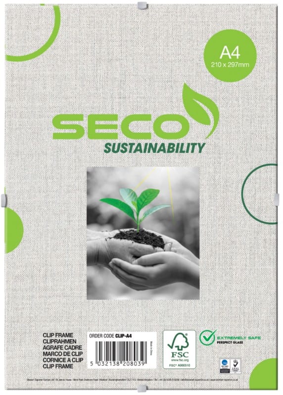 Seco A4 Clip Frame CLIPA4 23 (W) x 1.5 (D) x 32 (H) cm CLIPA4