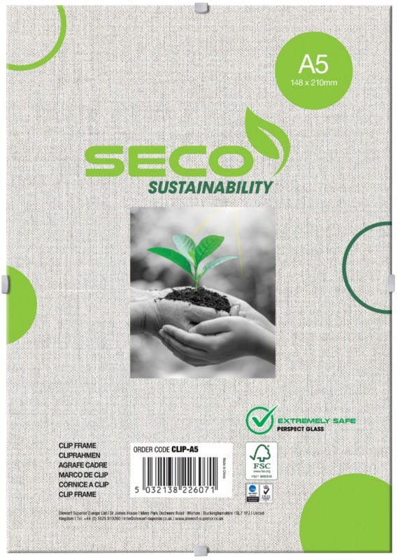 Seco A5 Clip Frame Transparent Clip A5 14.8 (W) x 21 (H) cm
