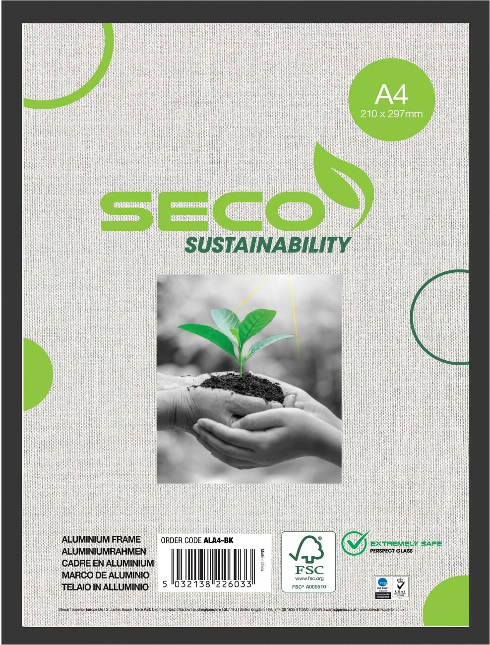 Seco A4 Picture Frame ALA4-BK 22 (W) x 2.1 (D) x 43 (H) cm | Viking ...